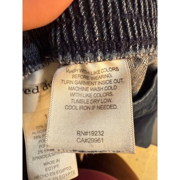 Alfred Dunner Blue Jeans Crop Pants Women's 18 Pull On Elastic Waistband - Picture 5 of 5